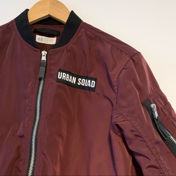 H&M | Burgundy Bomber-style Jacket - Picture 5 of 10